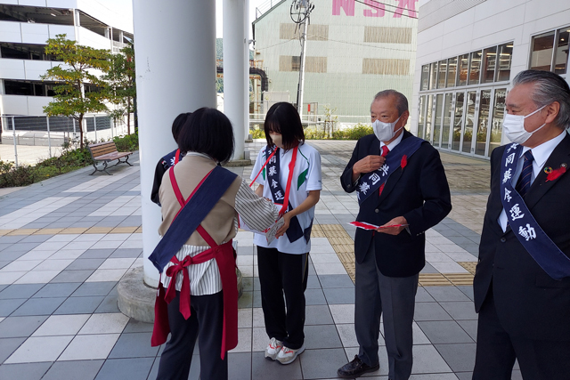 釜石市共同募金委員会運動の様子